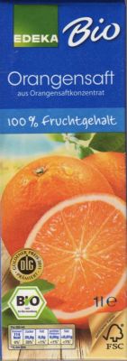 Bio Orangensaft - 100 % Fruchtgehalt