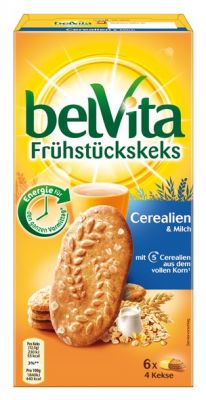 belVita Frühstückskecks Ceralien und Milch