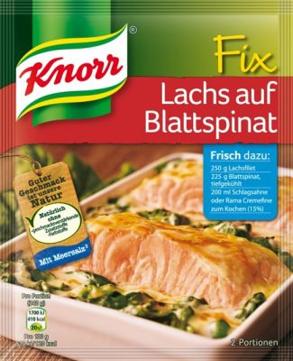 Lachs auf Blattspinat